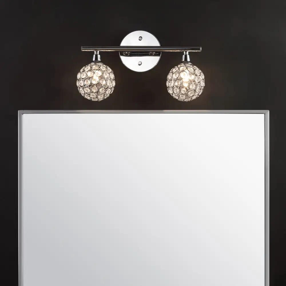 Dual-Light Iron/glass Contemporary Glam LED Vanity Light