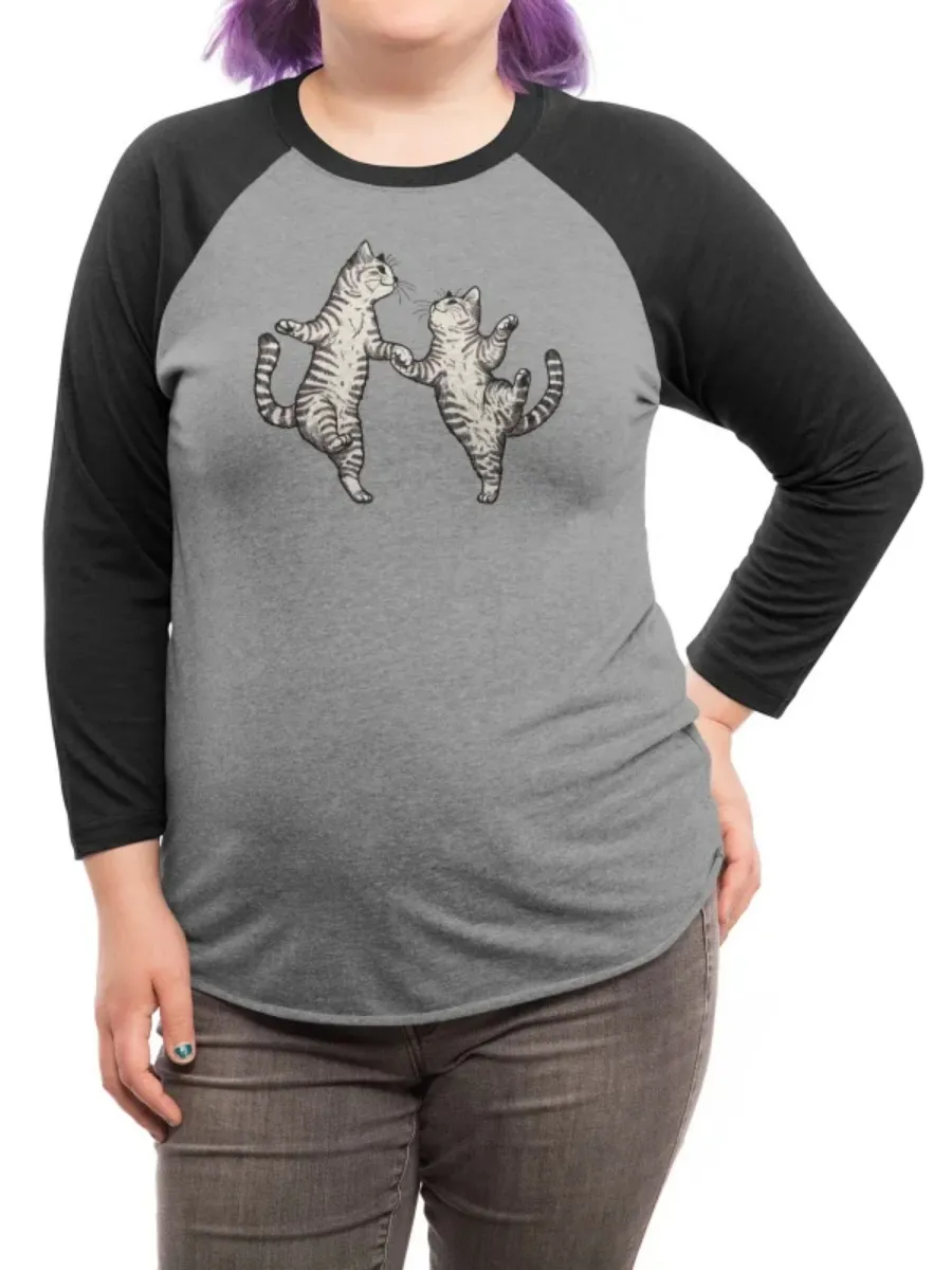 Dancing Cat Print T-Shirt
