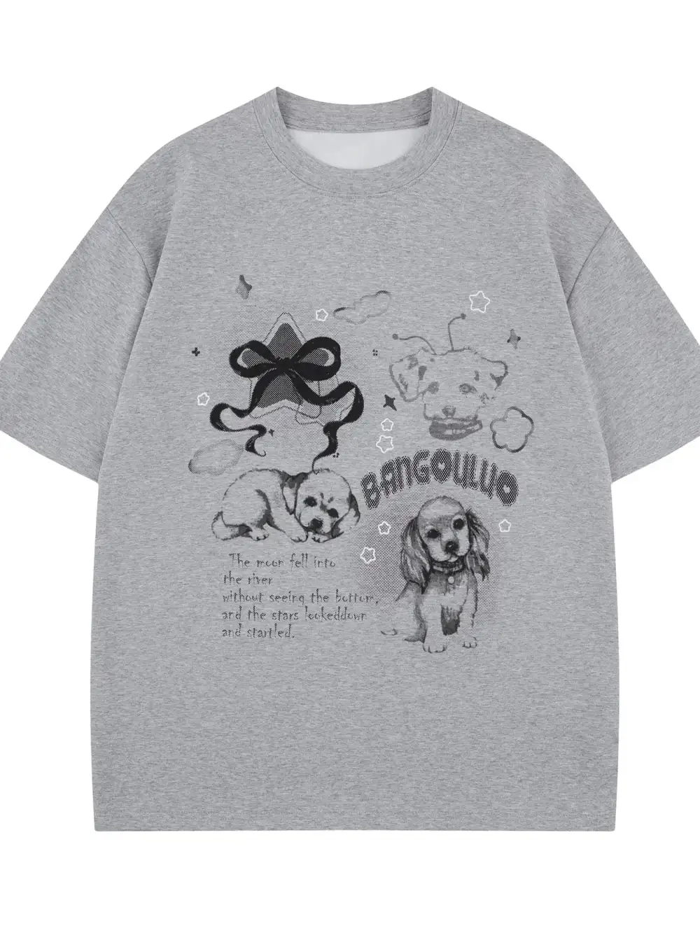 Clean Line Graphic Crew Neck Short Sleeve Tee