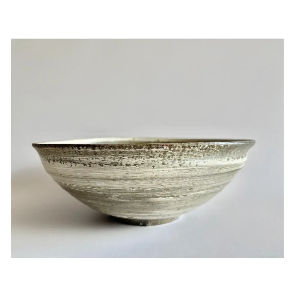 Brush Mark Slip Large Bowl