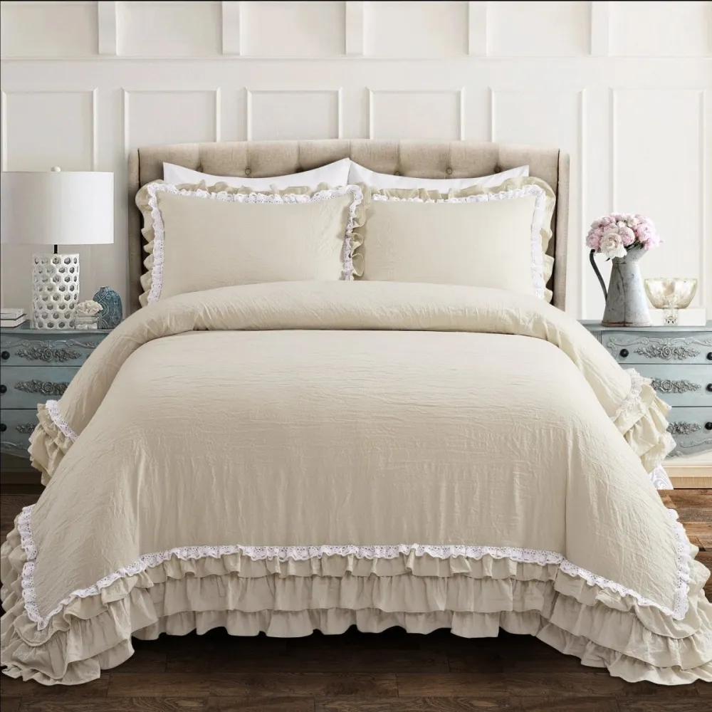 Coordinated Ruffled Comforter Bedding Set