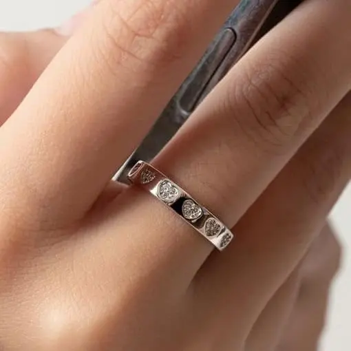 Heart Band Adjustable Ring