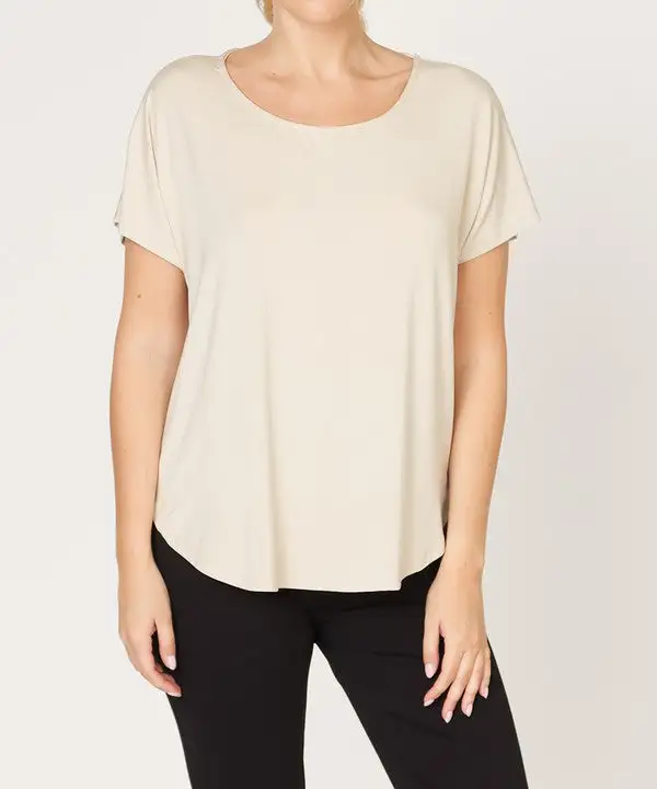 Bamboo Casual Dolman Sleeve Top Tee
