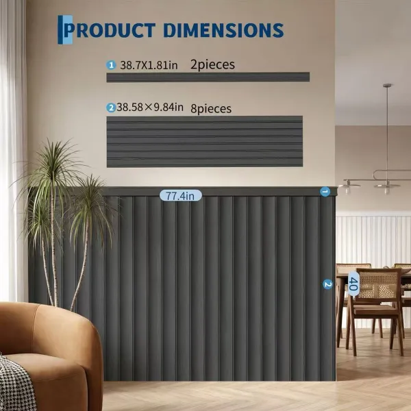 Fluted Wood-Look Accent Wall Panel Kit