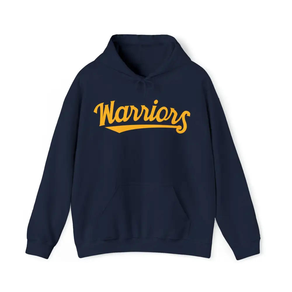 Script Blue Accent Gold Accent Team Graphic Pullover Hoodie