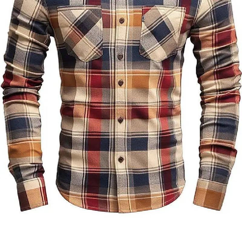 Relaxed Collar Check Shirt