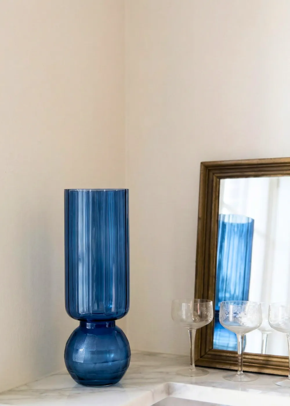 Pedestal Glass Vase Large