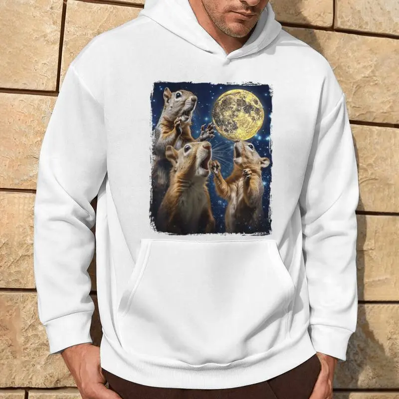 Squirrel Howling At Moon Hoodie
