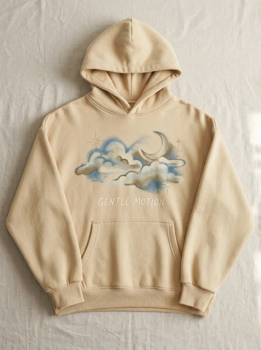 Gentle Motion Moon Clouds Hoodie