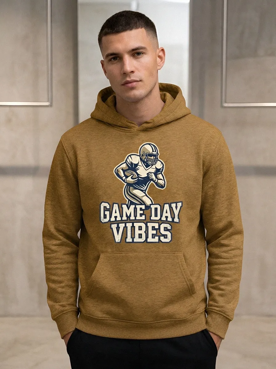 Men's American Football Game Day Vibes Printed Hoodie