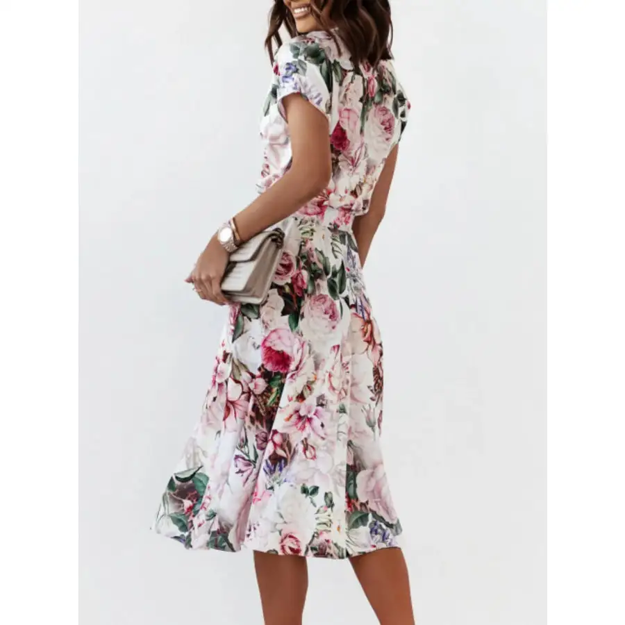 Short Short Sleeve Midi Dress