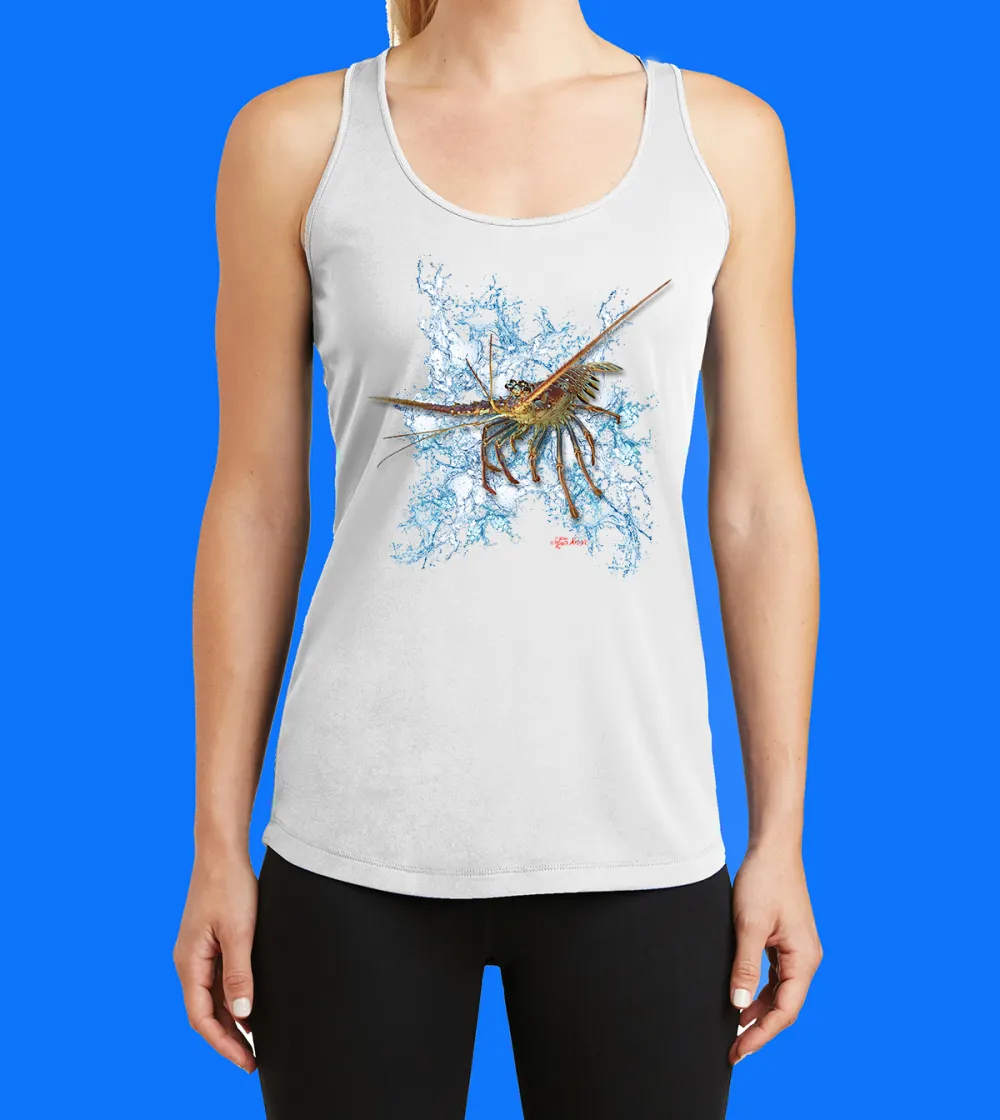 Lobster Splash Printed Racerback Tank Top