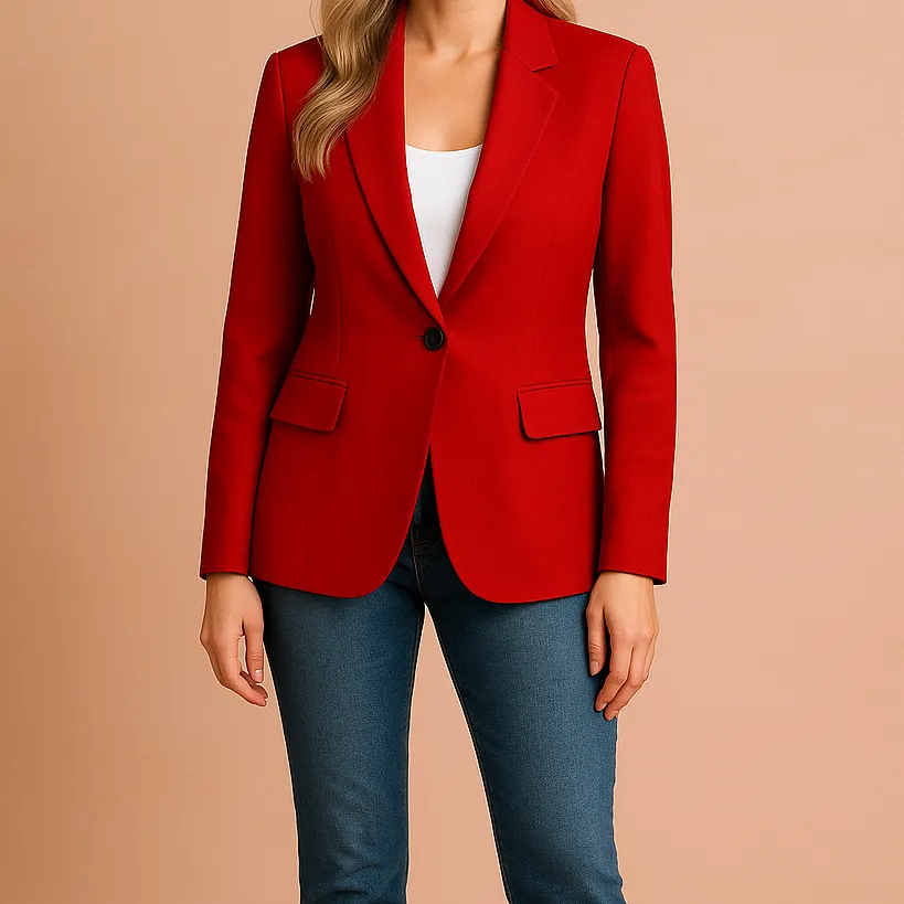Classic Single-Button Women's Blazer