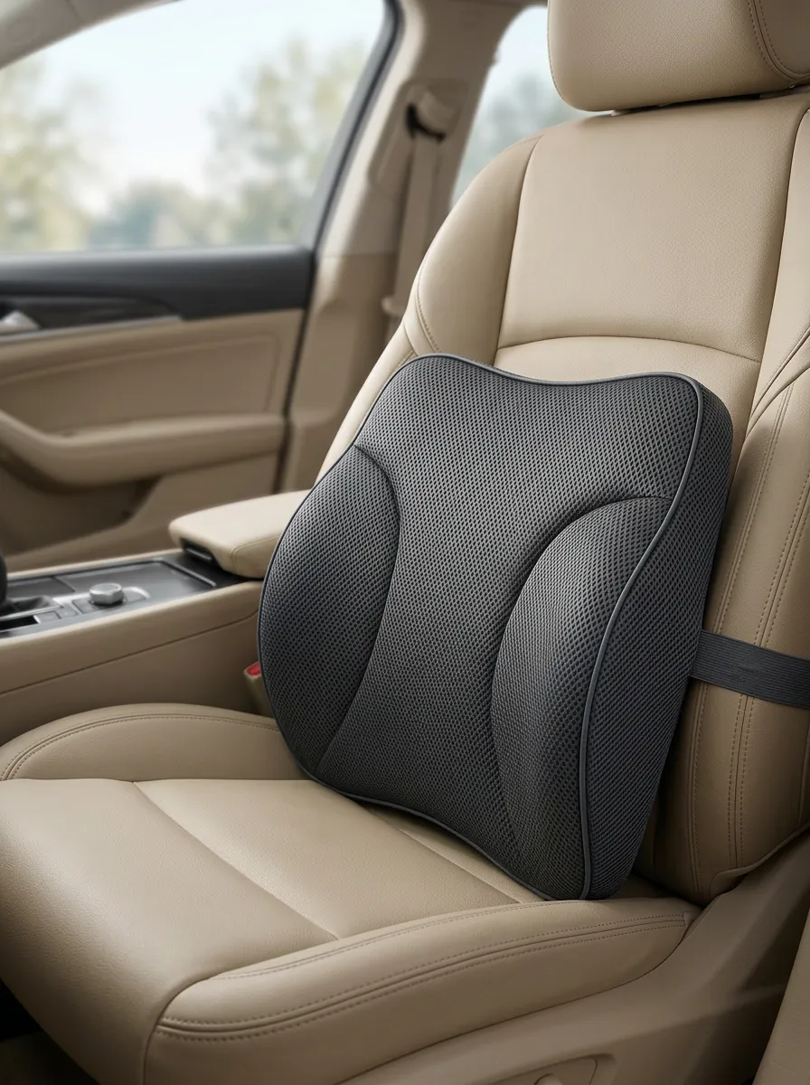 Lumbar-Support Mesh Car Lumbar Support Pillow