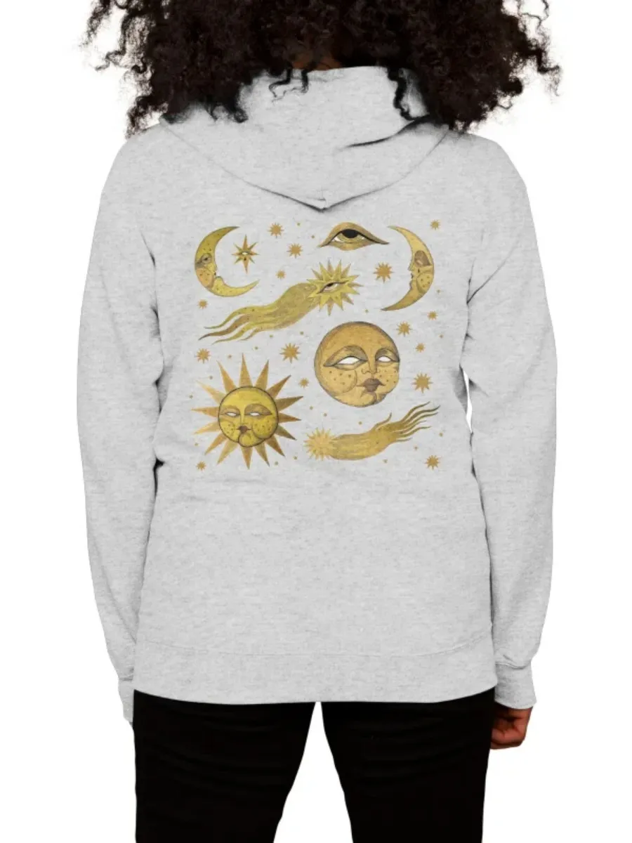 Boho Sun Moon Star Hoodie
