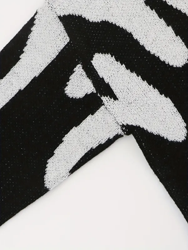 Graphic Pattern Pullover Sweater Crew Neck