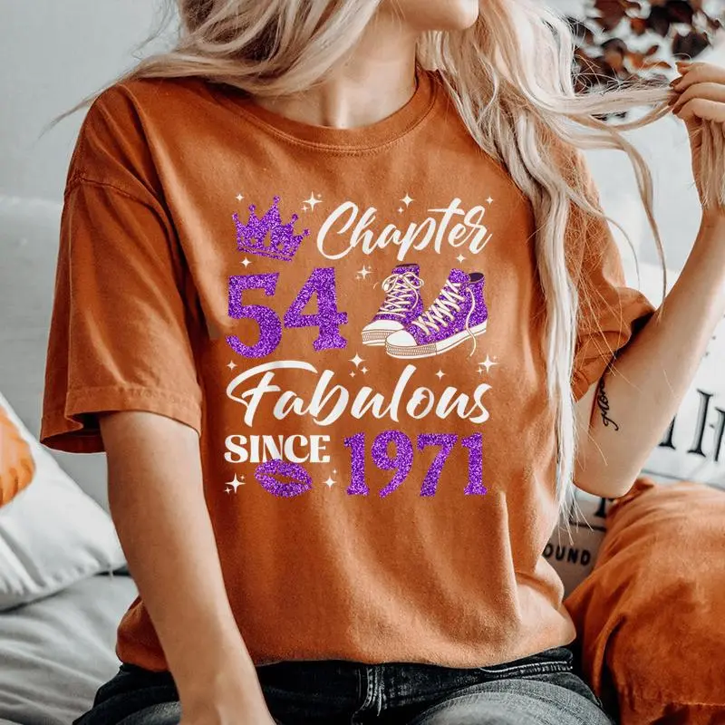 Chapter 54 Fabulous Since 1971 54Th Birthday Lady Women's Oversized Comfort T-Shirt