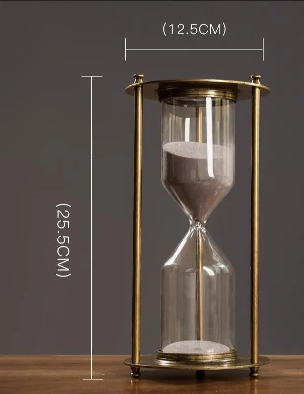 Metal Frame Decorative Hourglass