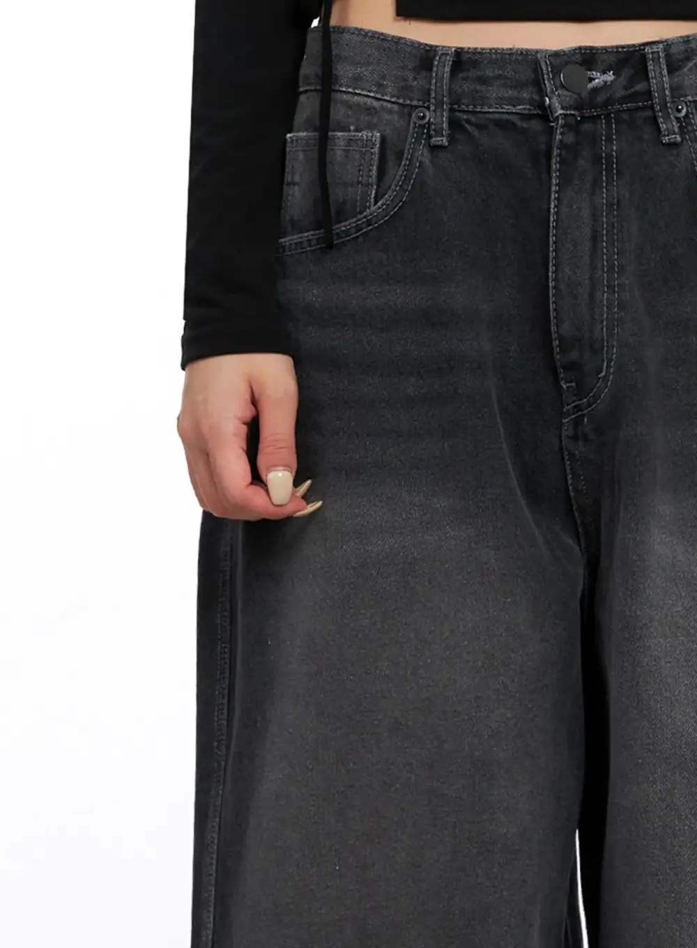 Casual Wide-Leg Baggy Jeans