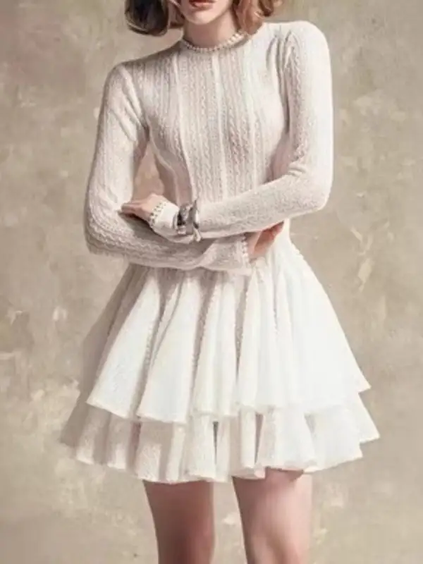 Layered Pretty Round Mini Dress