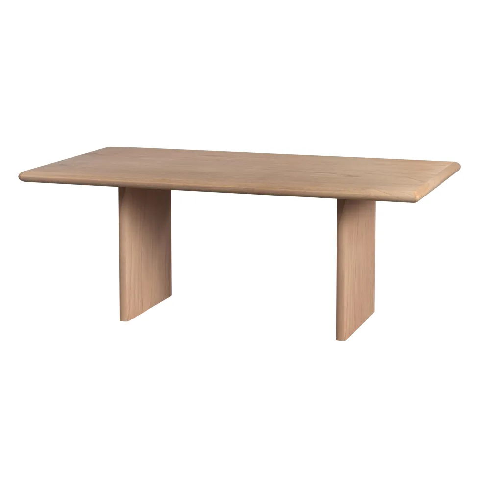 Pedestal Oak Wood Wood Grain Dining Table