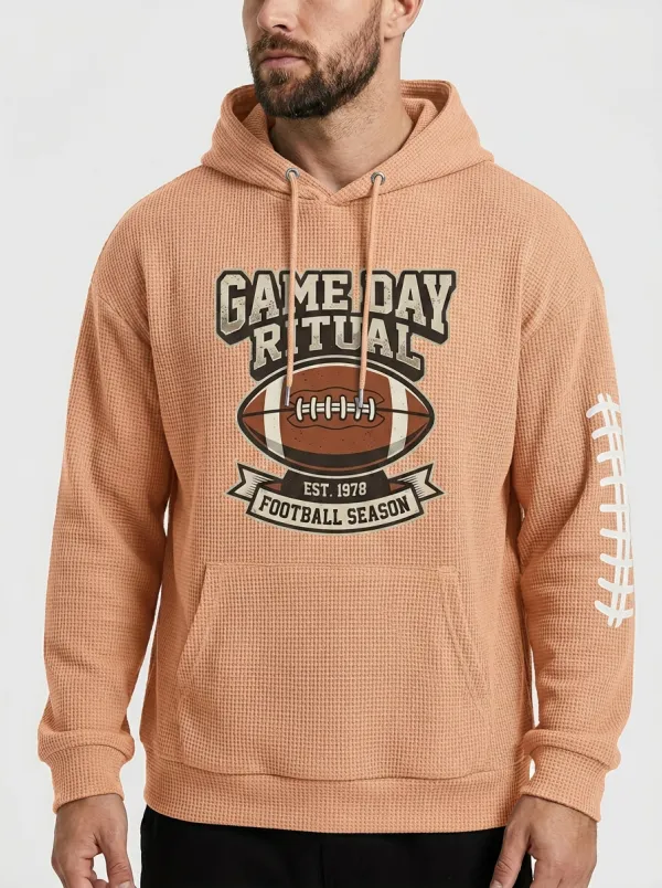 Football Graphic Casual Hoodie