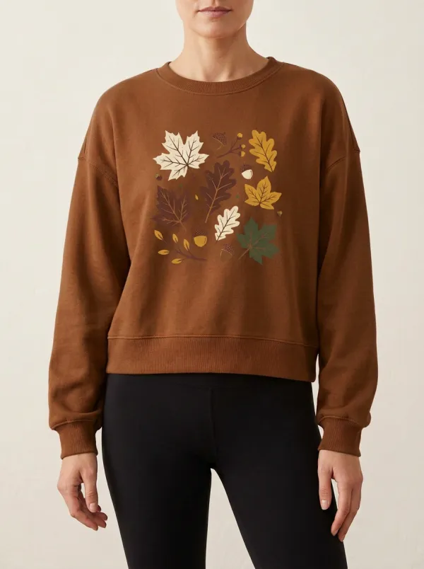 Classic Maple-Leaf Printed Acorn Graphic Sweatshirt
