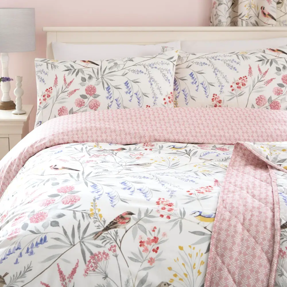 Printed Floral Brushed Cotton Duvet Cover Set