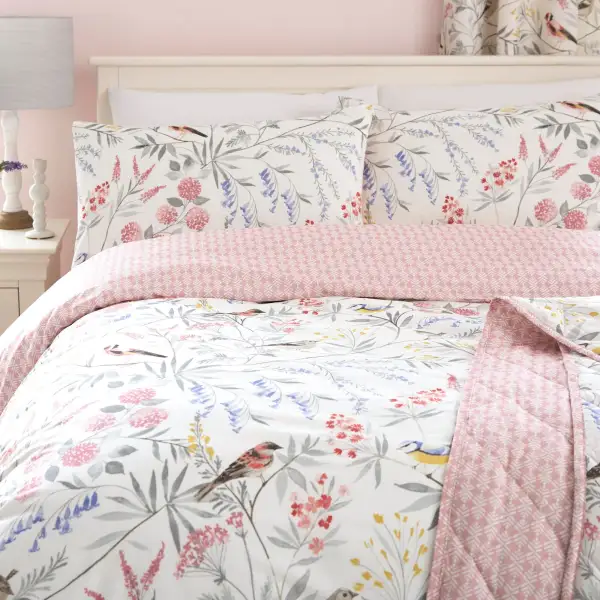 Printed Floral Brushed Cotton Duvet Cover Set