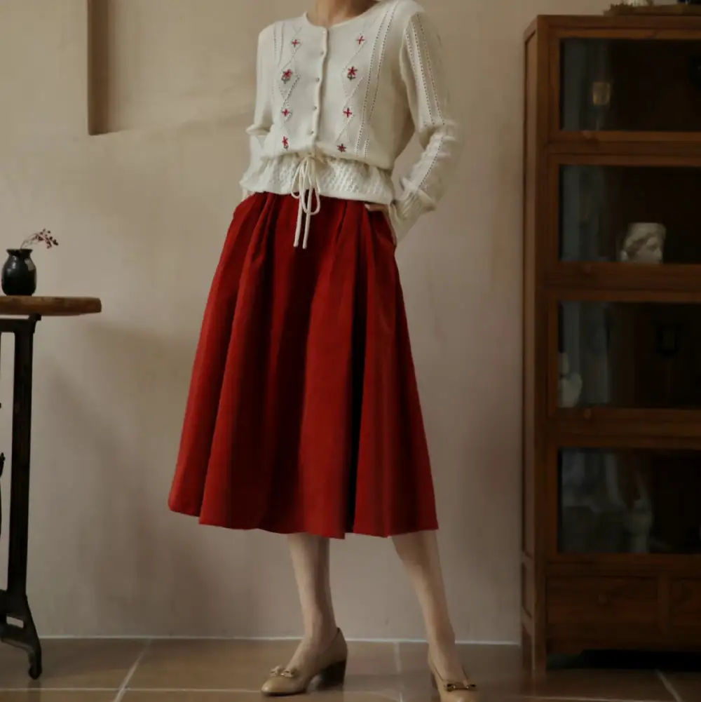 Comfortable Resort Everyday Casual Cotton Skirt
