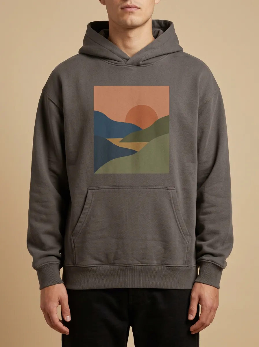 Nature Abstract Sunset Mountain Hoodie