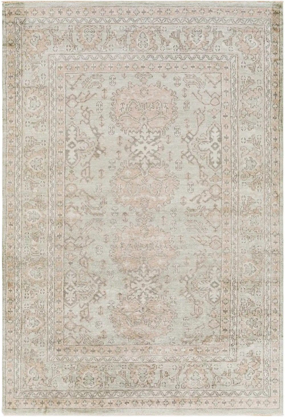 Layered Traditional Hand Knotted Area Rug