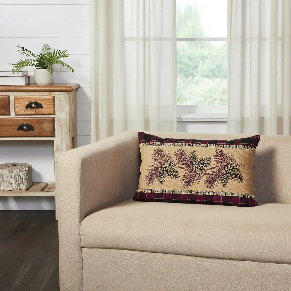 Modern Applique Decorative Accent Pillow