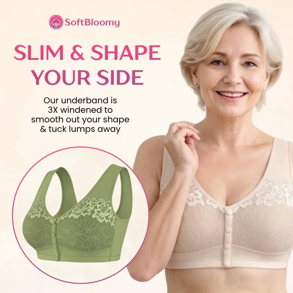 Easy-On Front Closure Cotton Comfort Shaping Bra for Seniors