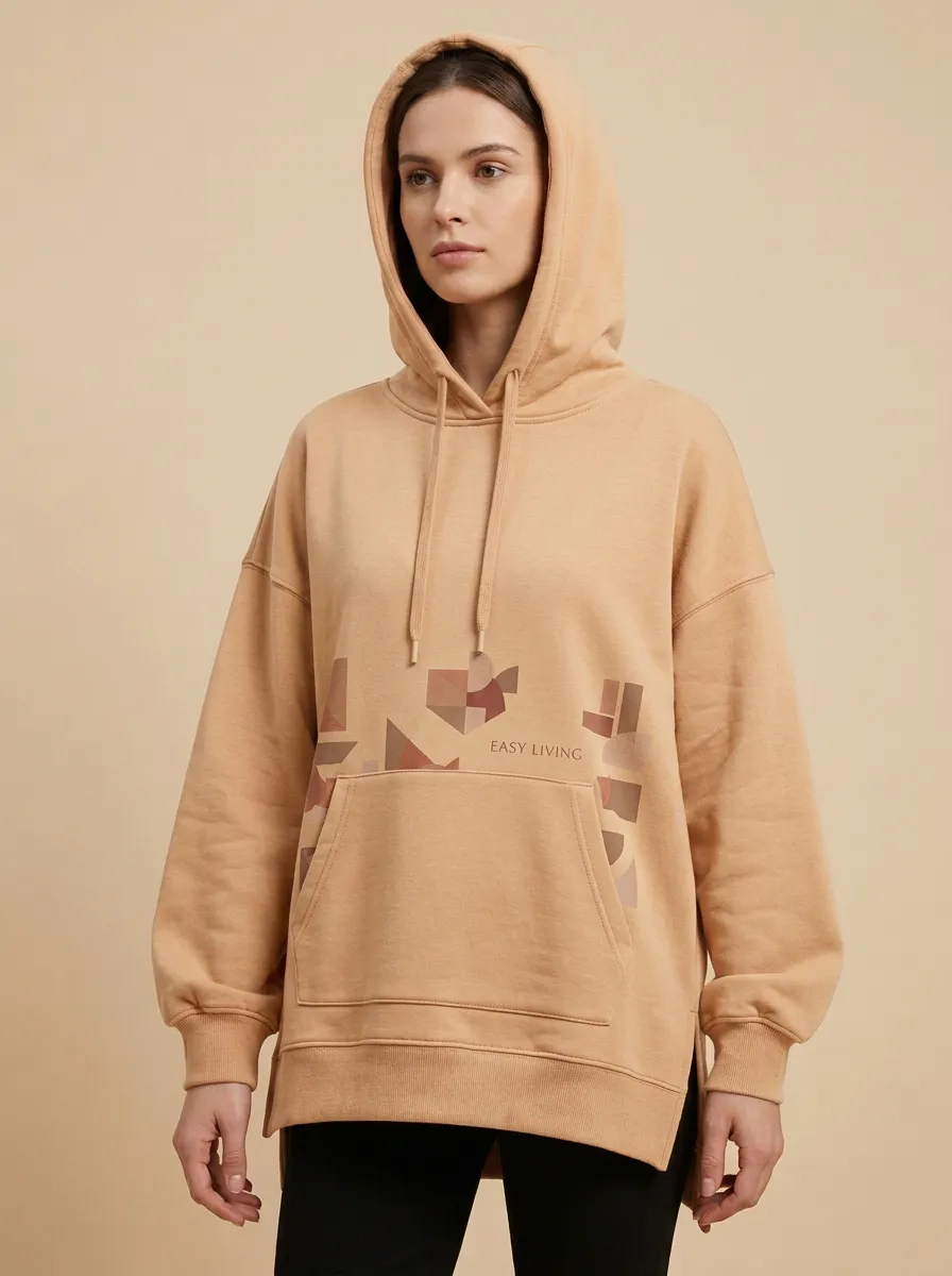 Easy Living Geometric Hoodie