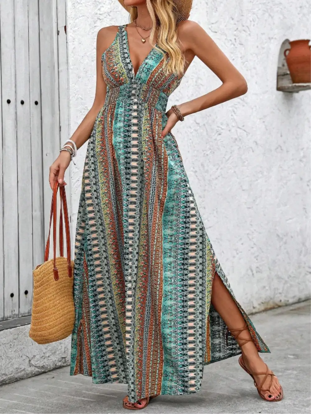 Flowy Tie Waist Tie Detail Dress