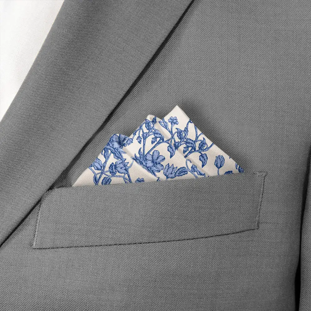 Smart Streamlined Floral Pocket Square