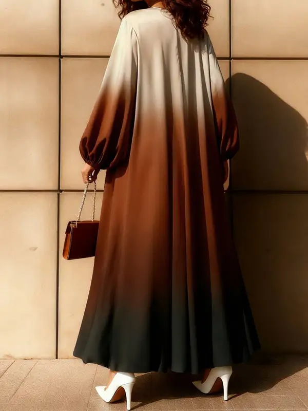 Elasticity Long Neck Maxi Dress