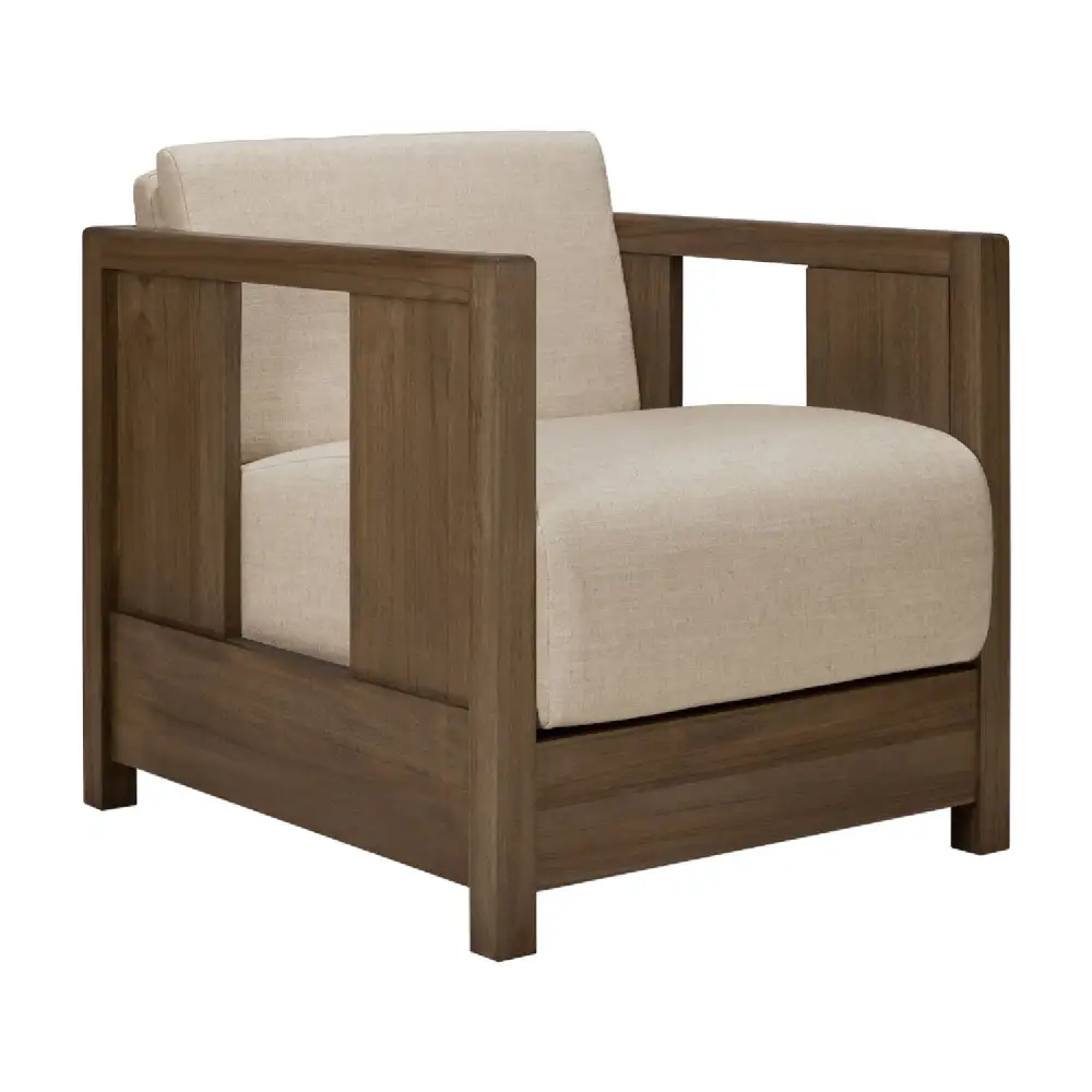 Fabric Cushioned Lounge Chair