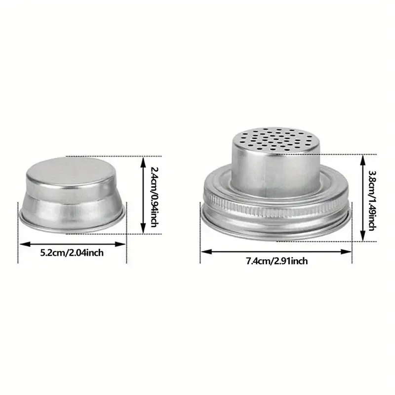 Stainless Steel Mason Jar Shaker Lid for Sprinkling Flour