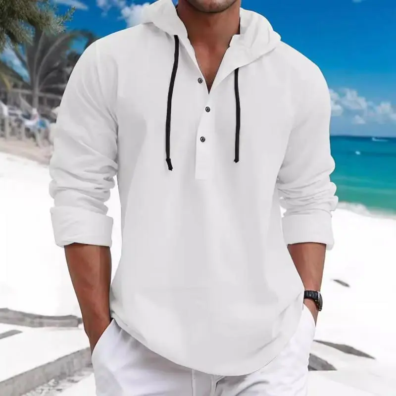 Relaxed Collar Hooded Shirt