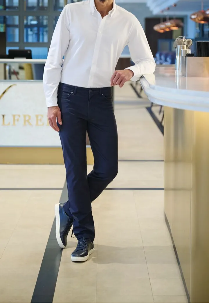 Men's Five Pocket Workwear Stretch Chino Trousers
