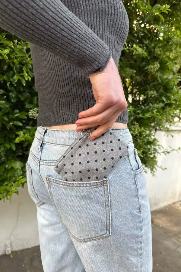 Women’s Black Polka Dot Coin Purse