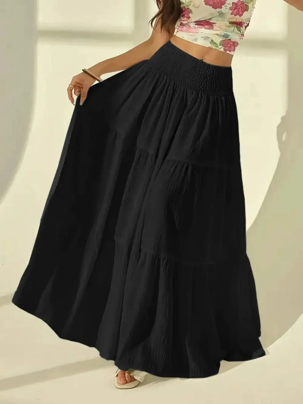 Everyday Draped Maxi Skirt