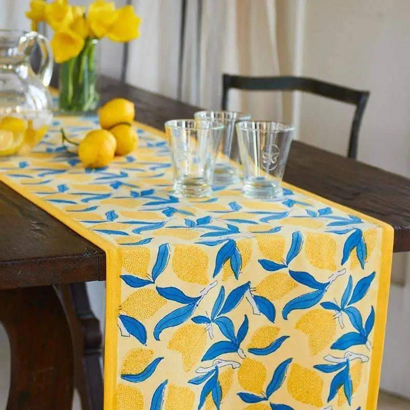 Geometric Lemon Grove Table Runner