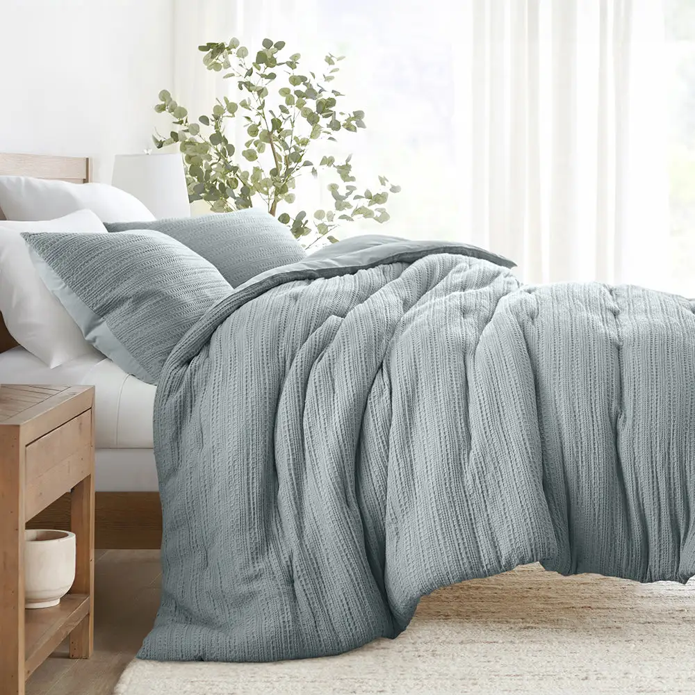 Waffle Textured Down Alternative Comforter Set