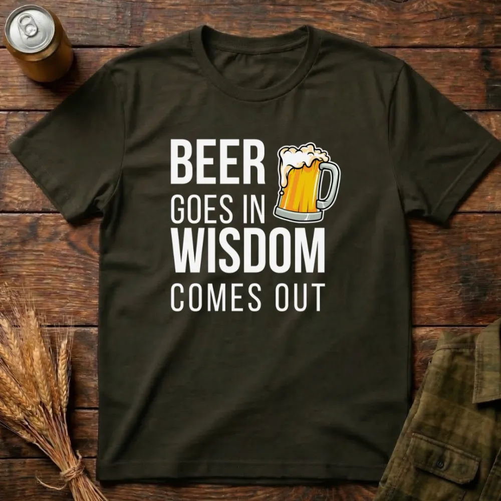 Beer Wisdom Graphic Cotton T-Shirt