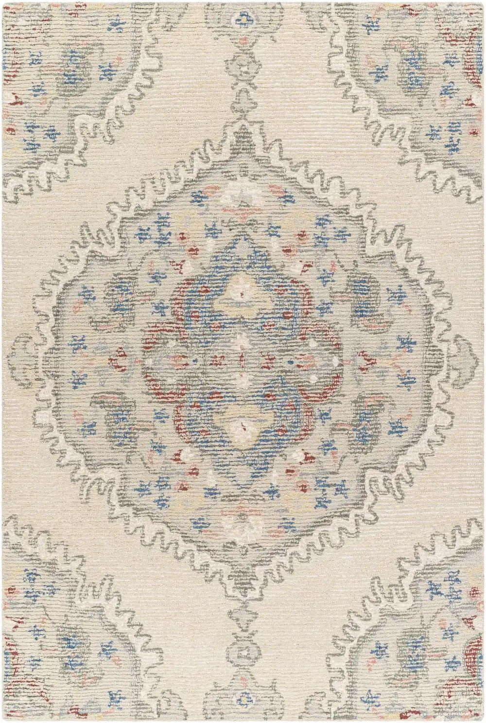 Statement Traditional Hand Tufted Wool Area Rug