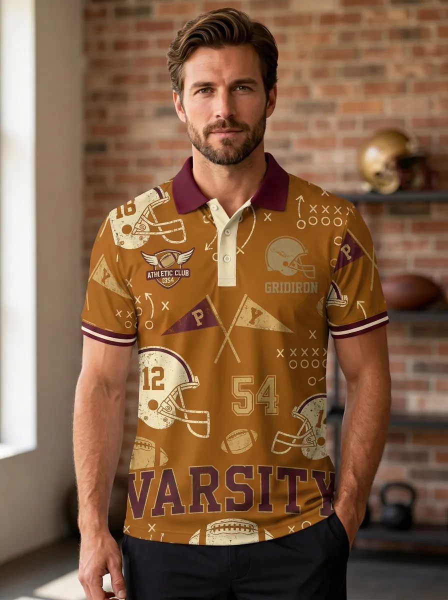Men's Football Varsity Gridiron Polo Shirt
