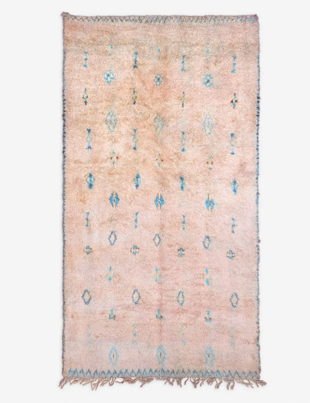 Handcrafted Distinctive Moroccan Inspired Hand Knotted Wool Area Rug